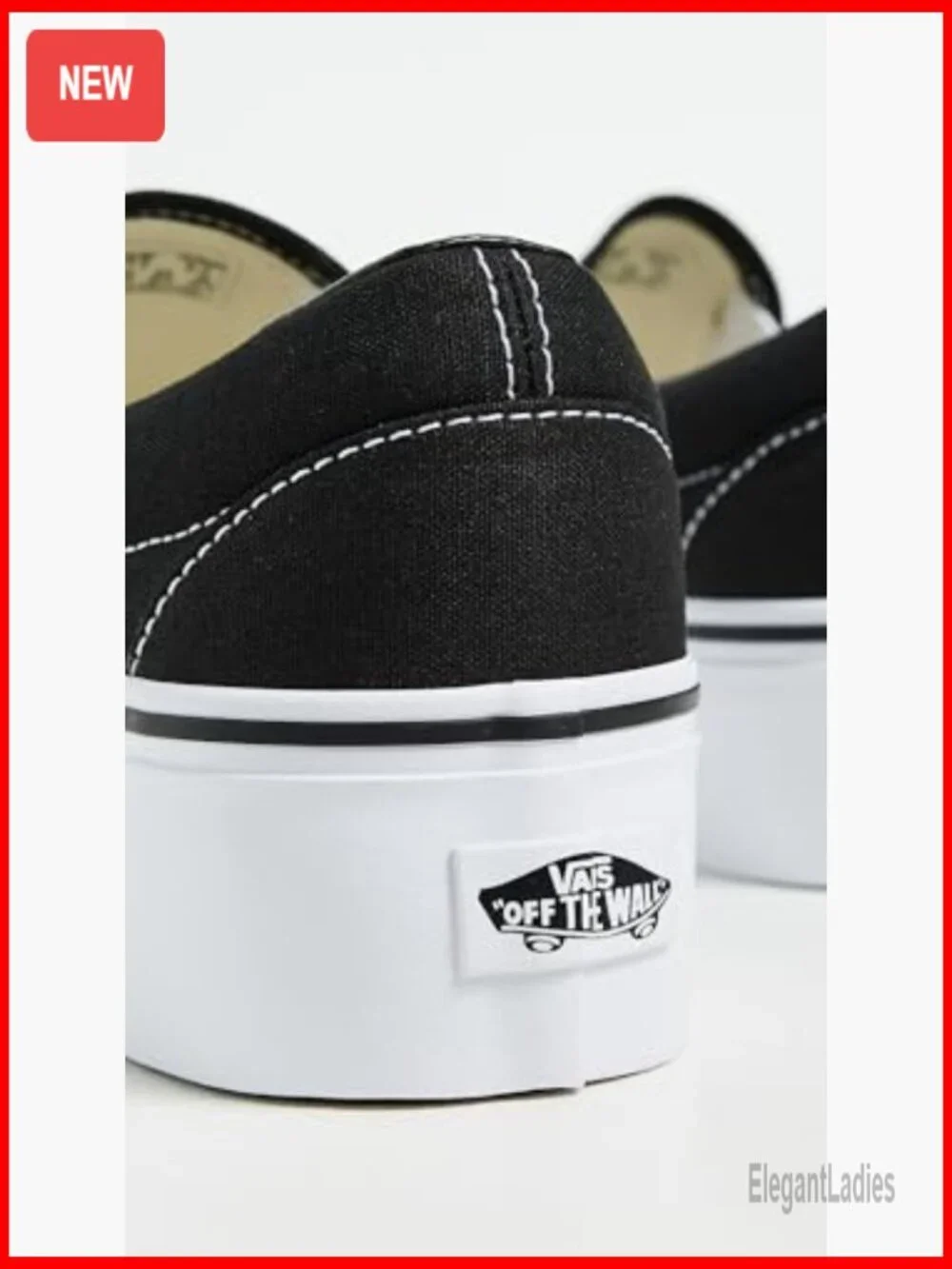 Platform Sneakers with 1.5 Inch Height, Rubber Sole, Slip-On Style